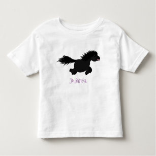 T-shirt Pour Les Tous Petits Illustration d'un poney de Shetland mignon