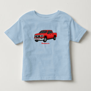 T-shirt Pour Les Tous Petits Illustration d'une camionnette rouge mou