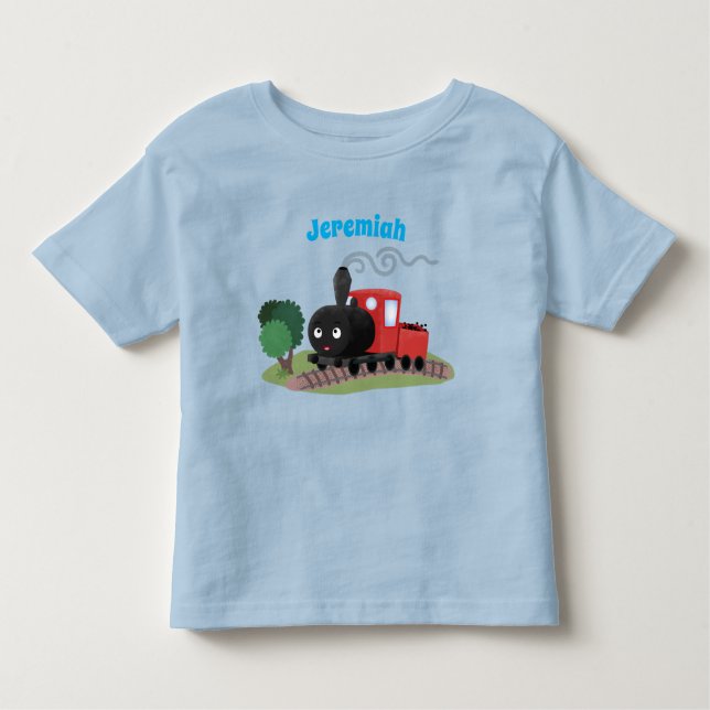 T-shirt Pour Les Tous Petits Illustration d'une locomotive à vapeur mûre (Devant)