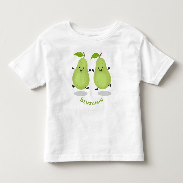 T-shirt Pour Les Tous Petits Illustration d'une paire de poires mignonne (Devant)