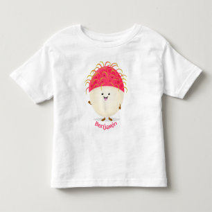 T-shirt Pour Les Tous Petits Illustration mignon du ramboutan rose