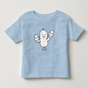 T-shirt Pour Les Tous Petits Illustration Pastel Blue Cute Easter Chick & Oeufs