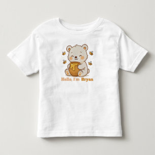 T-shirt Pour Les Tous Petits Illustration personnalisée de l'ours câlin Honey H