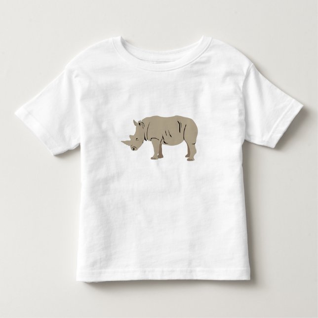 T-shirt Pour Les Tous Petits Illustration Rhinoceros Rhino (Devant)