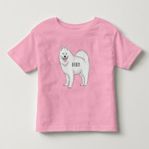 T-shirt Pour Les Tous Petits Illustration Samoyed dog