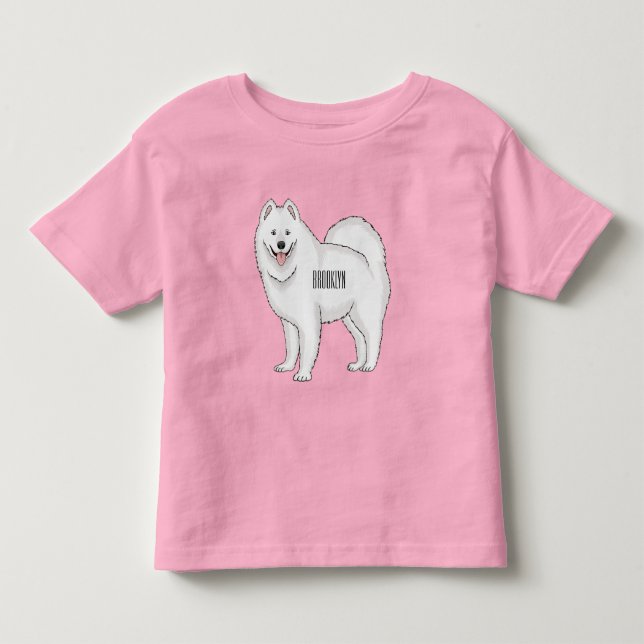 T-shirt Pour Les Tous Petits Illustration Samoyed dog (Devant)