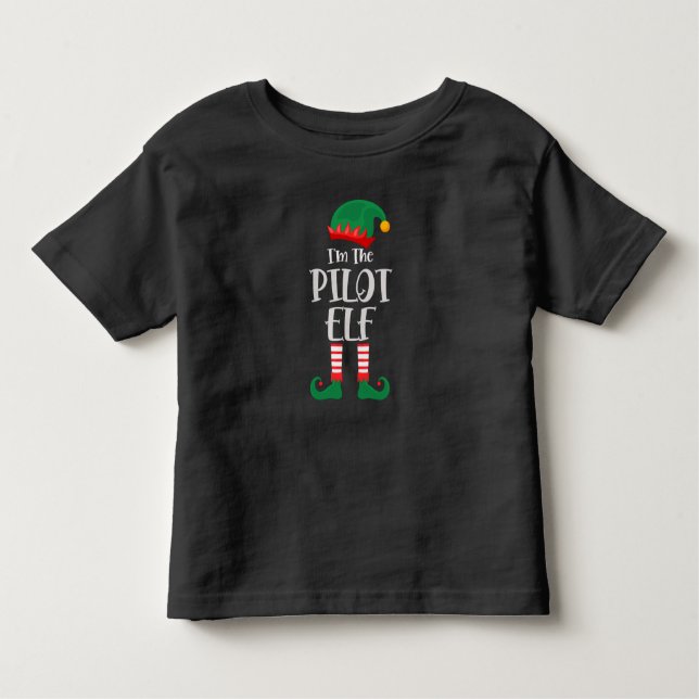 T-shirt Pour Les Tous Petits Im The Pilot Elf Matching Christmas 2021 (Devant)