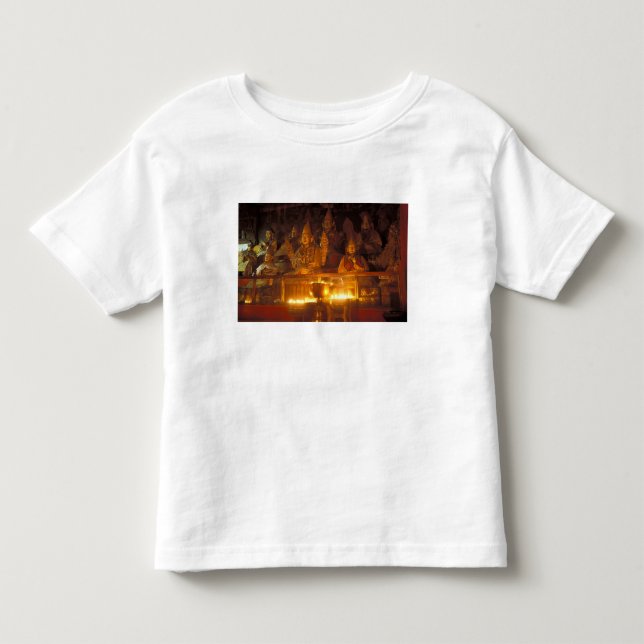 T-shirt Pour Les Tous Petits Images de Lamas au monastère de Sara, Lhassa, (Devant)