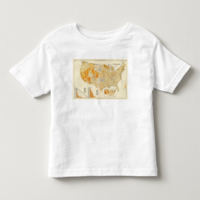 T-shirt Pour Les Tous Petits Imposition par habitant, comtés (Devant)
