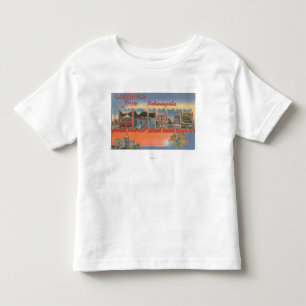 T-shirt Pour Les Tous Petits Indianapolis, Indiana - grandes scènes 4 de lettr