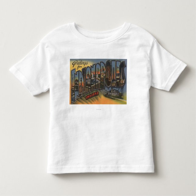 T-shirt Pour Les Tous Petits Indianapolis, Indiana - grandes scènes de lettre (Devant)