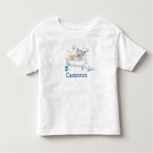 T-shirt Pour Les Tous Petits Infant Tom and Jerry Taking a Bath