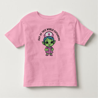 T-shirt Pour Les Tous Petits Infirmière Alien Mignonne
