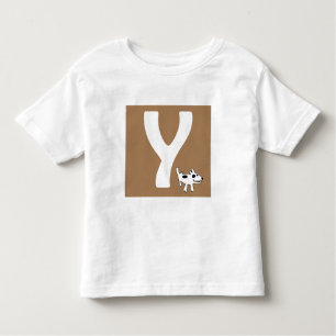 T-shirt Pour Les Tous Petits Initiale avec le chien / l'entraînement drôle