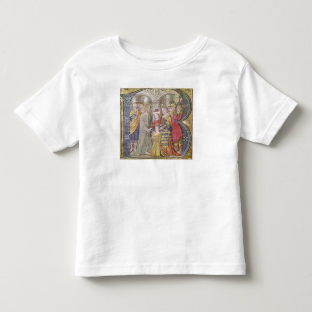 T-shirt Pour Les Tous Petits Initiale 'B de Historiated (Devant)