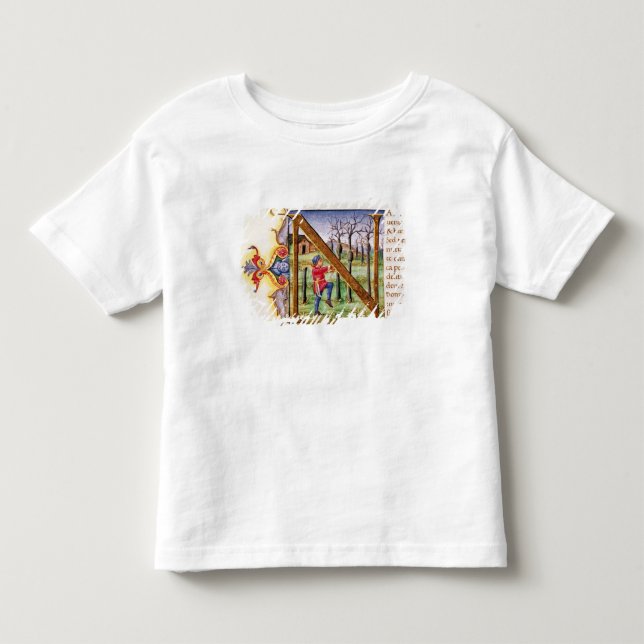 T-shirt Pour Les Tous Petits Initiale 'N de Historiated (Devant)