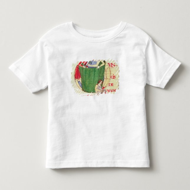 T-shirt Pour Les Tous Petits Initiale "Q" de Historiated dépeignant des (Devant)