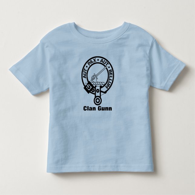 T-shirt Pour Les Tous Petits Insigne Clan Gunn Nom de devise (Devant)
