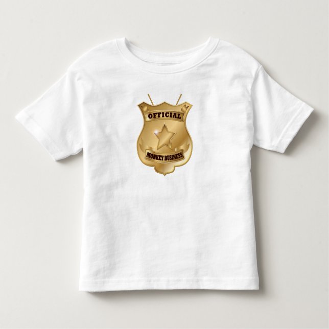 T-shirt Pour Les Tous Petits Insigne officiel d'affaires de singe (Devant)