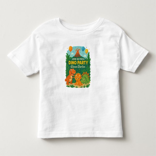 T-shirt Pour Les Tous Petits Invitation d'anniversaire pour enfants – Jolie fêt (Devant)