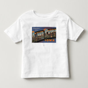 T-shirt Pour Les Tous Petits Iowa City, Iowa - grandes scènes de lettre