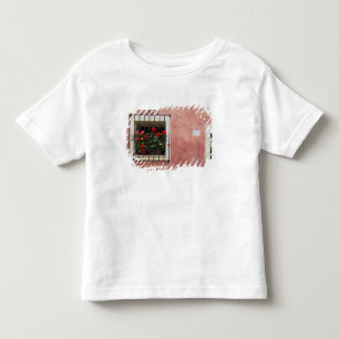 T-shirt Pour Les Tous Petits Italie, Asciano, Boîtes de fenêtres avec printemps