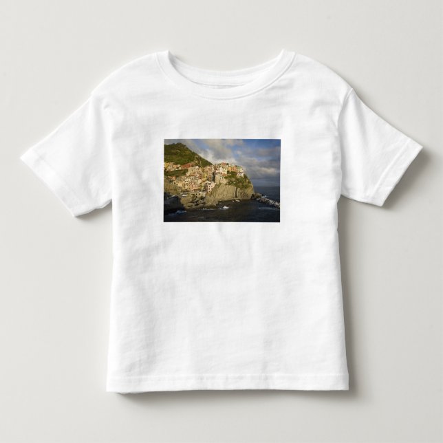 T-shirt Pour Les Tous Petits Italie, Cinque Terre, Manarola. Village sur la fal (Devant)