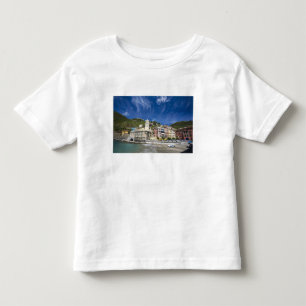 T-shirt Pour Les Tous Petits Italie, Cinque Terre, Vernazza, Port et Église 2