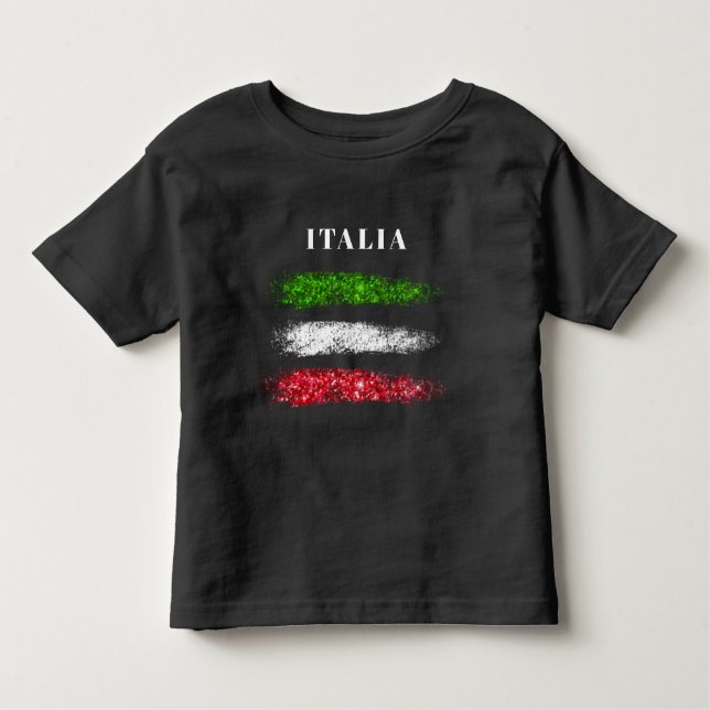T-shirt Pour Les Tous Petits *~* ITALIE ITALIE Drapeau Abstrait ITALIEN (Devant)