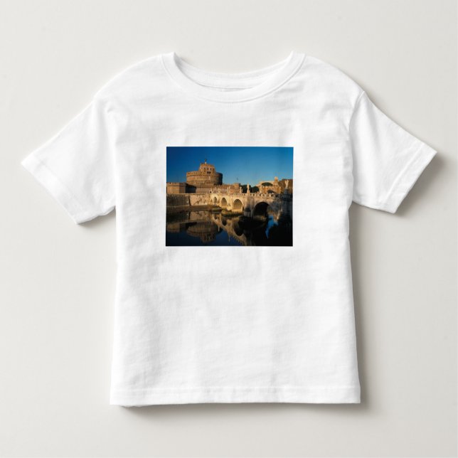 T-shirt Pour Les Tous Petits Italie, Rome, Castel Sant'Angelo et fleuve (Devant)