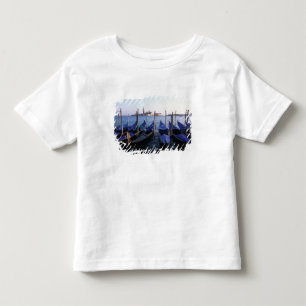 T-shirt Pour Les Tous Petits Italie, Vénétie, Venise, Rangée de Gondolas et 