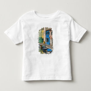 T-shirt Pour Les Tous Petits Italie, Venise, Burano. Maisons multicolores le lo