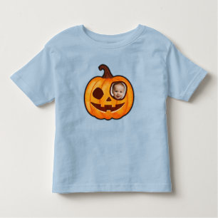 T-shirt Pour Les Tous Petits Jack-o'-lantern personnalisé photo citrouille mons