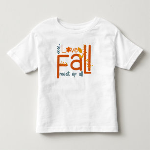 T-shirt Pour Les Tous Petits J'adore l'automne plus que tout – Conception esthé