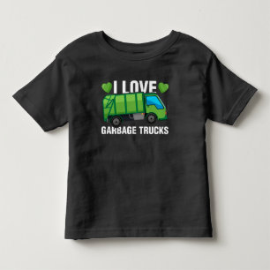 T-shirt Pour Les Tous Petits J'adore les camions poubelles