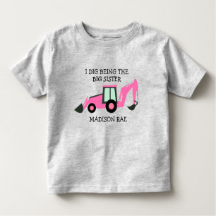 T-shirt Pour Les Tous Petits J'ai creusé en étant la grande soeur du camion de