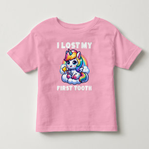 T-shirt Pour Les Tous Petits J'Ai Perdu Ma Première Dent Unicorne Fairy