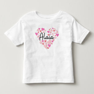 T-shirt Pour Les Tous Petits J'aime Alaia - coeurs pour Alaia