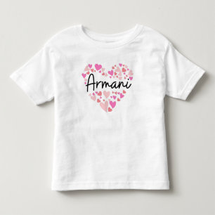 T-shirt Pour Les Tous Petits J'aime Armani - coeurs pour Armani