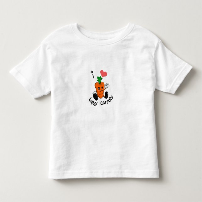 T-shirt Pour Les Tous Petits J'aime des carottes de bébé ! (Devant)
