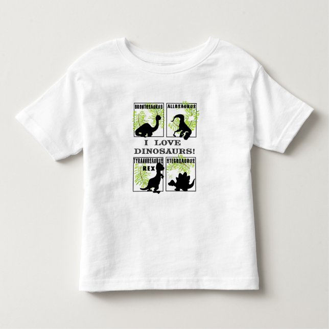 T-SHIRT POUR LES TOUS PETITS J'AIME DES DINOSAURES ! (Devant)