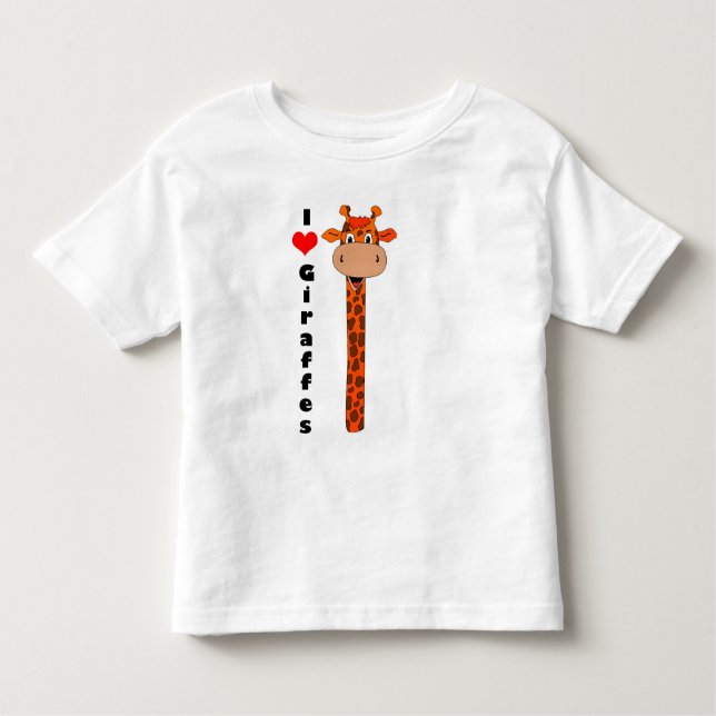 T-shirt Pour Les Tous Petits J'aime des girafes (Devant)