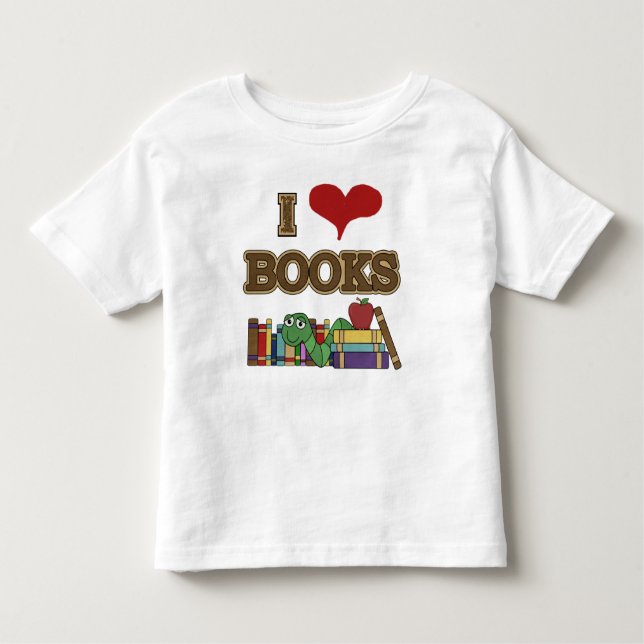 T-shirt Pour Les Tous Petits J'aime des livres (Devant)