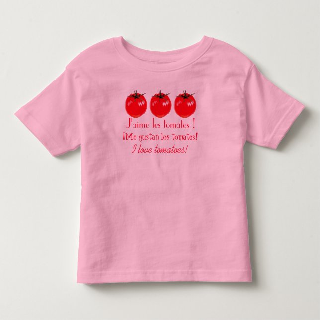 T-shirt Pour Les Tous Petits J'aime des tomates ! (Devant)