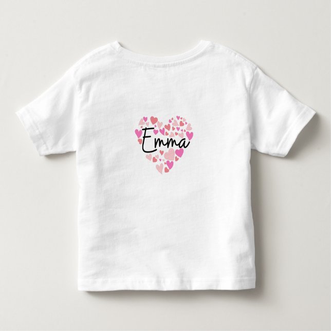 T-shirt Pour Les Tous Petits J'aime Emma (Dos)