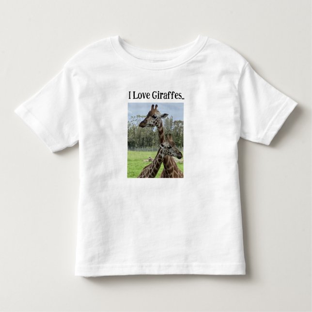 T-shirt Pour Les Tous Petits J'aime Giraffes (Devant)