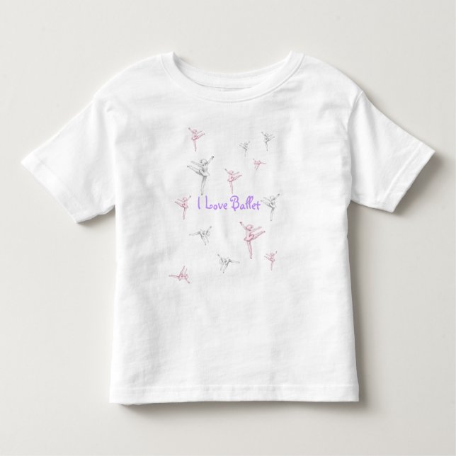 T-shirt Pour Les Tous Petits J'aime la ballerine de ballet (Devant)