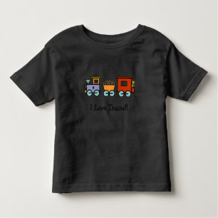 T-shirt Pour Les Tous Petits J'aime la chemise de trains