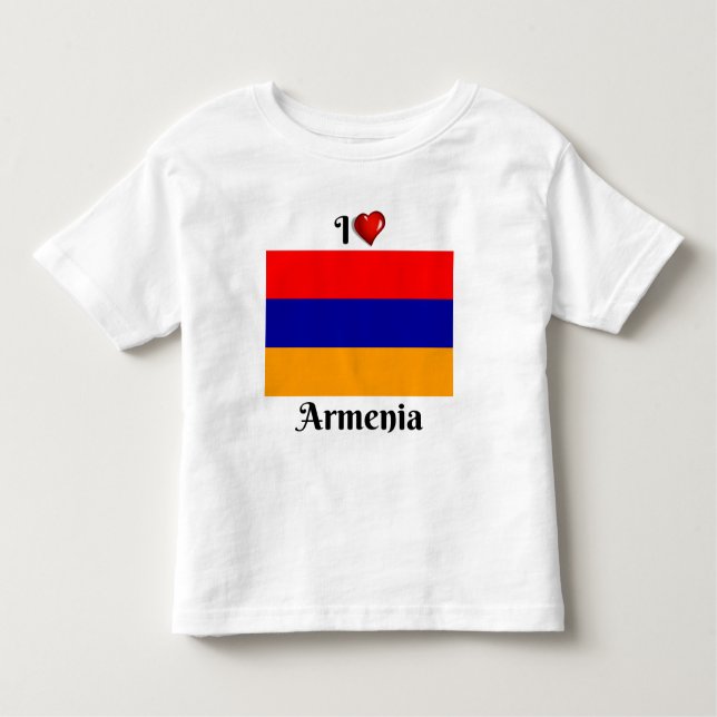 T-shirt Pour Les Tous Petits J'aime l'Arménie (Devant)
