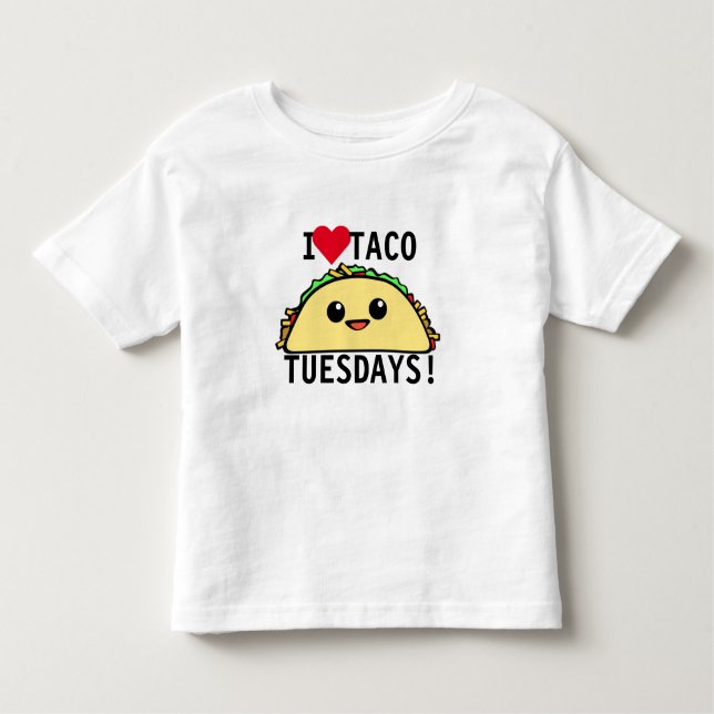 T-shirt Pour Les Tous Petits J'aime le taco mardi (Devant)